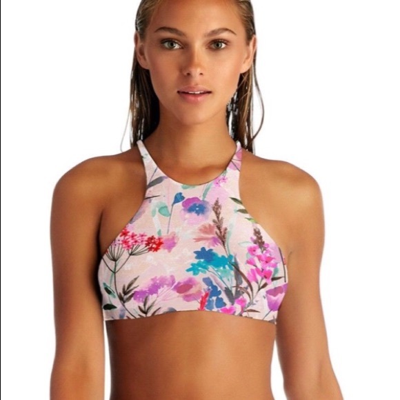 Vitamin A Other - Vitamin A Cozumel high neck bikini top sugar beach